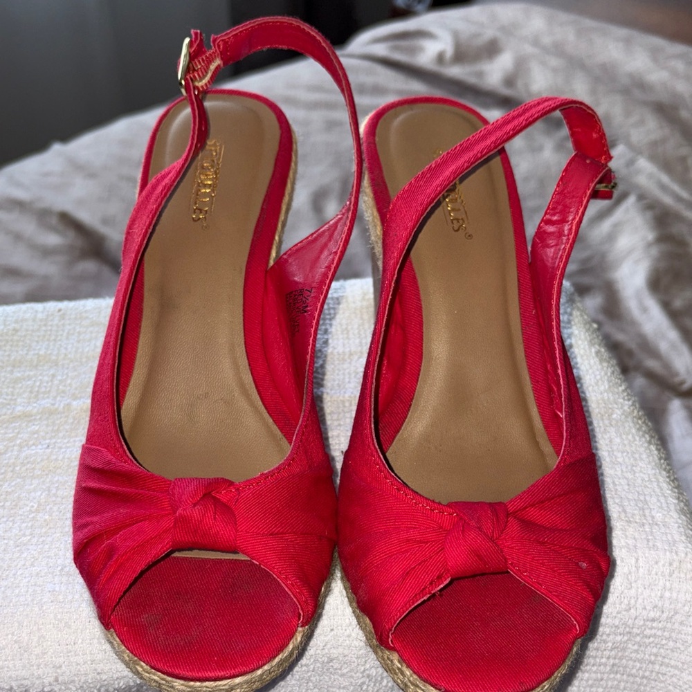 Seychelles Red Espadrille Slingbacks